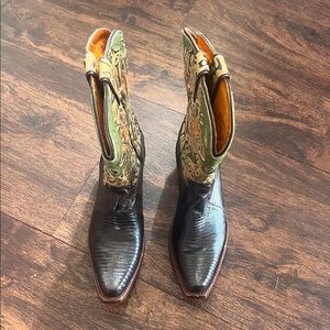 Frye Embroidered Leather Cowboy Boots